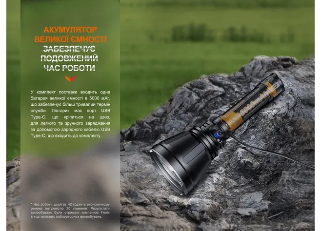 Далекобійний ліхтар Fenix HT18R Фото 3